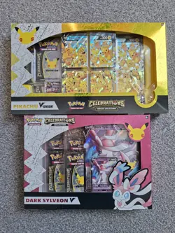 Pokemon TCG Celebrations 25th SEALED Pikachu V Union & Dark Sylveon Box CHEAP - Image 2