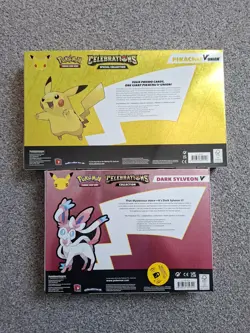 Pokemon TCG Celebrations 25th SEALED Pikachu V Union & Dark Sylveon Box CHEAP - Image 3