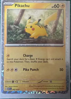 Pokemon Pikachu TCG Holo Card McDonald's 2025 M24EN #2 - Image 1