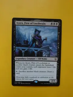 Ayaya,first of lochthwain rare elf noble ELD Magic the Gathering Card. - Image 1