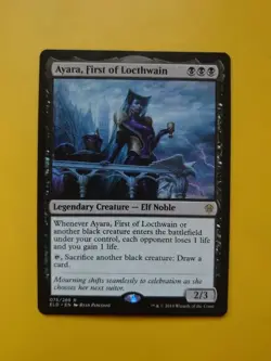Ayaya,first of lochthwain rare elf noble ELD Magic the Gathering Card. - Image 2