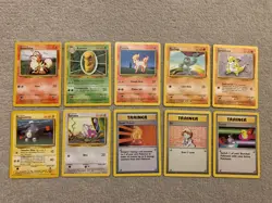 Base Set WOTC Vintage Pokemon Card Bundle Job Lot Exc X 10 - Image 1