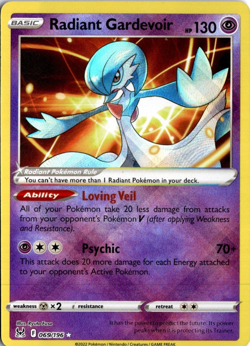 Pokemon Card Radiant Gardevoir 069/196 Lost Origin Near Mint - Image 1