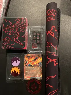 POKEMON TEAM ROCKET'S MOLTRES UPC Ultra Premium Collection Mat, Deck Box & More - Image 1