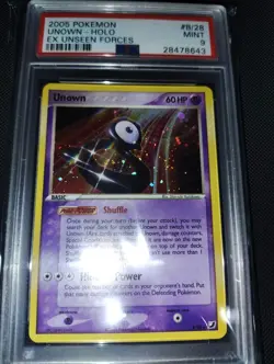 Pokemon TCG Unown EX Unseen Forces Holo Rare #B/28 PSA 9 Mint - Image 1