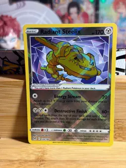 RADIANT STEELIX 124/196 Lost Origin Radiant Rare Pokemon TCG Near Mint - Image 1