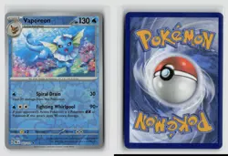 Vaporeon #022/131 Sv Prismatic Evolutions Reverse Holo Rare Pokemon TCG NM - Image 3