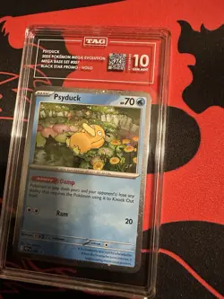 POKEMON - #007 PSYDUCK - MEGA EVOLUTION Promo -TAG 10 Score 974! Top 3! Swirl - Image 3