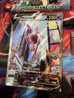 Pokemon TCG Mewtwo v (Full Art) Pokemon Go 072/078 Holo Ultra Rare Pack Fresh NM - Image 2