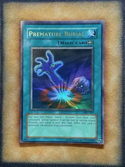 Yugioh Premature Burial PSV-037 Ultra Rare Original Print MP - Image 1