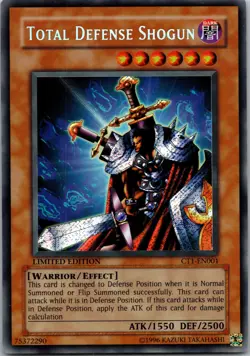 Yugioh Total Defense Shogun CT1-EN001 Limited Edition Secret Rare NM - Image 1