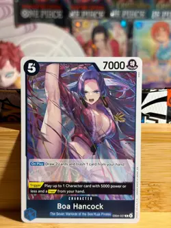 BOA HANCOCK EB04-027 The Azure Sea's Seven Rare Foil One Piece TCG Near Mint - Image 1
