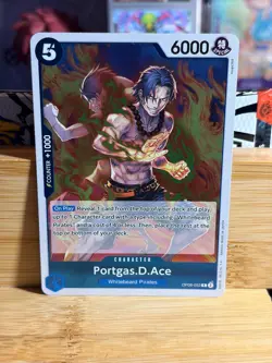 PORTGAS.D.ACE OP08-052 Two Legends Rare Foil One Piece TCG Near Mint - Image 1