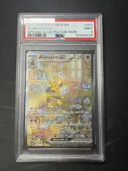 Pokemon Alakazam EX TCG Scarlet & Violet Card 201/165 PSA9 - Image 1