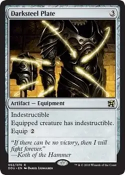 MTG Darksteel Plate, Light Play, English Duel Decks: Elves vs. Inventors - Image 1