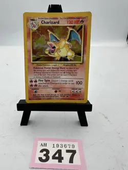 Pokemon TCG Charizard 4/102 Base Set Unlimited Vintage Holo HP - Image 1