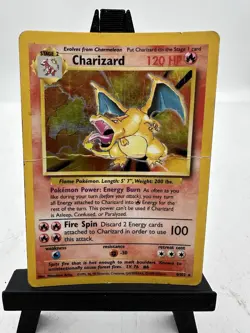 Pokemon TCG Charizard 4/102 Base Set Unlimited Vintage Holo HP - Image 2