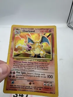 Pokemon TCG Charizard 4/102 Base Set Unlimited Vintage Holo HP - Image 3