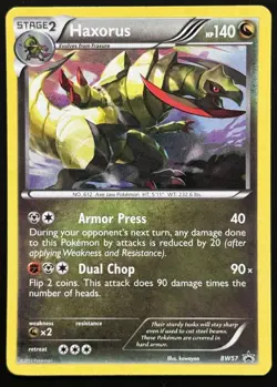 HAXORUS BW57 COSMOS HOLO PROMO POKEMON BLACK WHITE BLACK STAR PROMOS LP+ - Image 1