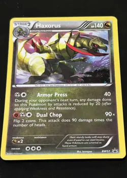 HAXORUS BW57 COSMOS HOLO PROMO POKEMON BLACK WHITE BLACK STAR PROMOS LP+ - Image 2
