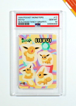 Pokemon PSA 10 Eevee #17 Sealdass Fancy Graffiti 1999 Japanese - Image 1