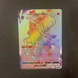 Pokemon TCG Shadow Rider Calyrex VMAX 204/198 Chilling Reign Secret Rare Rainbow - Image 1