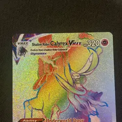 Pokemon TCG Shadow Rider Calyrex VMAX 204/198 Chilling Reign Secret Rare Rainbow - Image 2