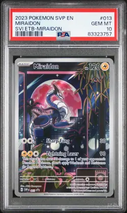2023 POKEMON SVP EN-SV BLACK STAR PROMO #013 MIRAIDON PSA 10 - Image 1
