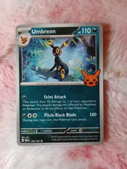 Pokemon Umbreon #130/197 Halloween Trick Or Trade 2024 Pumpkin Stamp - Image 1