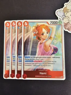 4x EB03-006 Nami R Playset - One Piece Card Game - Heroines Edition Eng - Image 1
