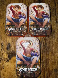 One Piece TCG Tin Set Volume 2 (TS-02/OP-13) New/Factory Sealed - Luffy Promo x3 - Image 1