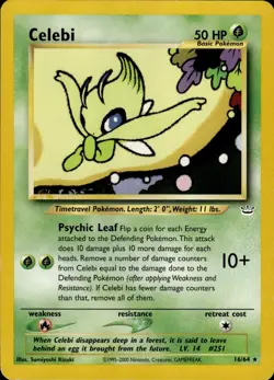 Pokemon TCG Card WOTC Vintage Wizards Celebi (16) Neo Revelation 16/64 - Image 1