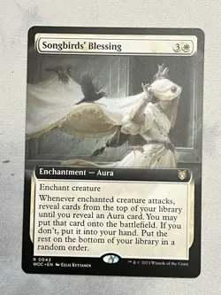Songbirds' Blessing Regular Enchantment Aura White 043 ext. Art MTG NM - Image 1