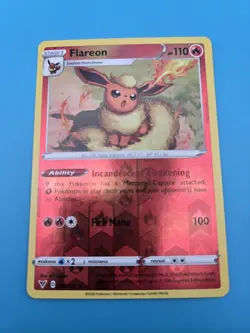 Pokemon TCG Flareon Vivid Voltage 026/185 Reverse Holo Rare VG - Image 1