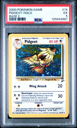 2000 POKEMON GAME BASE II #14 PIDGEOT-HOLO PSA 5 - Image 1