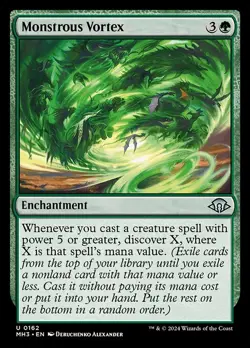 NM Foil Monstrous Vortex, MTG, Modern Horizons 3, Magic the Gathering, 162 - Image 1