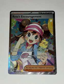 Pokemon TCG Rosa's Encouragement 123/088 Special Illustration Rare SIR Trainer! - Image 1