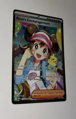 Pokemon TCG Rosa's Encouragement 123/088 Special Illustration Rare SIR Trainer! - Image 2