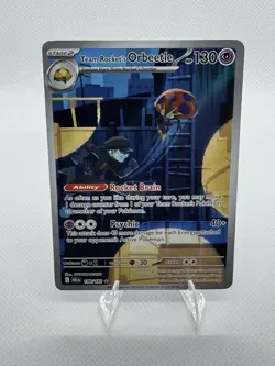 Pokemon Team Rocket's Orbeetle 198/182 Destined Rivals Illustration Rare Holo NM - Image 1