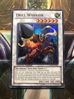 *** DRILL WARRIOR *** SUPER RARE DREV-ENSE1 (LP) YUGIOH! - Image 1