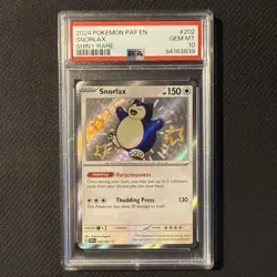 Snorlax 202/091 Paldean Fates PSA 10 Shiny Rare Pokemon Card English - Image 1