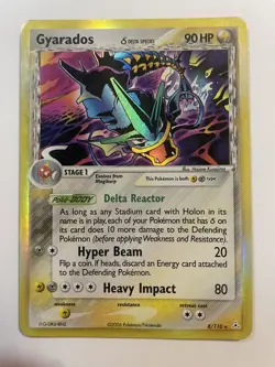 Pokemon TCG Gyarados Holo Rare Card 8/110 Holon Phantoms Delta Species 2006 - Image 1