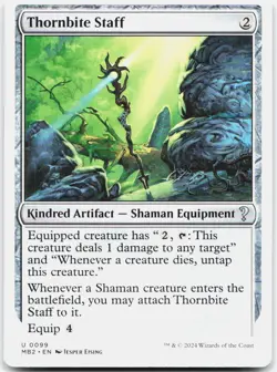 Thornbite Staff (White Border) *Regular* MB2 99 NM - Image 1