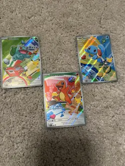 Pokemon TCG First Partner Illustration Collection Series 1 Kanto GEN 1 Starters - Image 1
