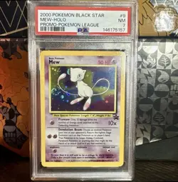 2000 MEW Holo 🌀 SWIRL Black Star Promo #9 PSA 7 Pokemon - Image 1