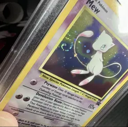 2000 MEW Holo 🌀 SWIRL Black Star Promo #9 PSA 7 Pokemon - Image 2