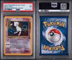 2000 MEW Holo 🌀 SWIRL Black Star Promo #9 PSA 7 Pokemon - Image 5