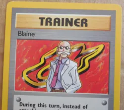 Blaine 100/132 Rare Gym Challenge Non-Holo Trainer Pokemon NM/LP - Image 2