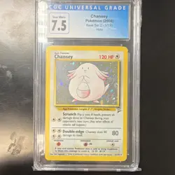 Pokemon TCG Chansey Base Set 2 CGC 7.5 2000 3/130 Holo Rare English - Image 1