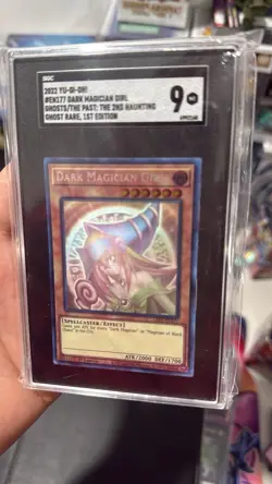 Yugioh 2022 Dark Magician Girl Ghost Rare - GGP2-EN177 - PSA 9 - Image 1
